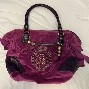 Juicy Couture Purple Velvet Women's Bag